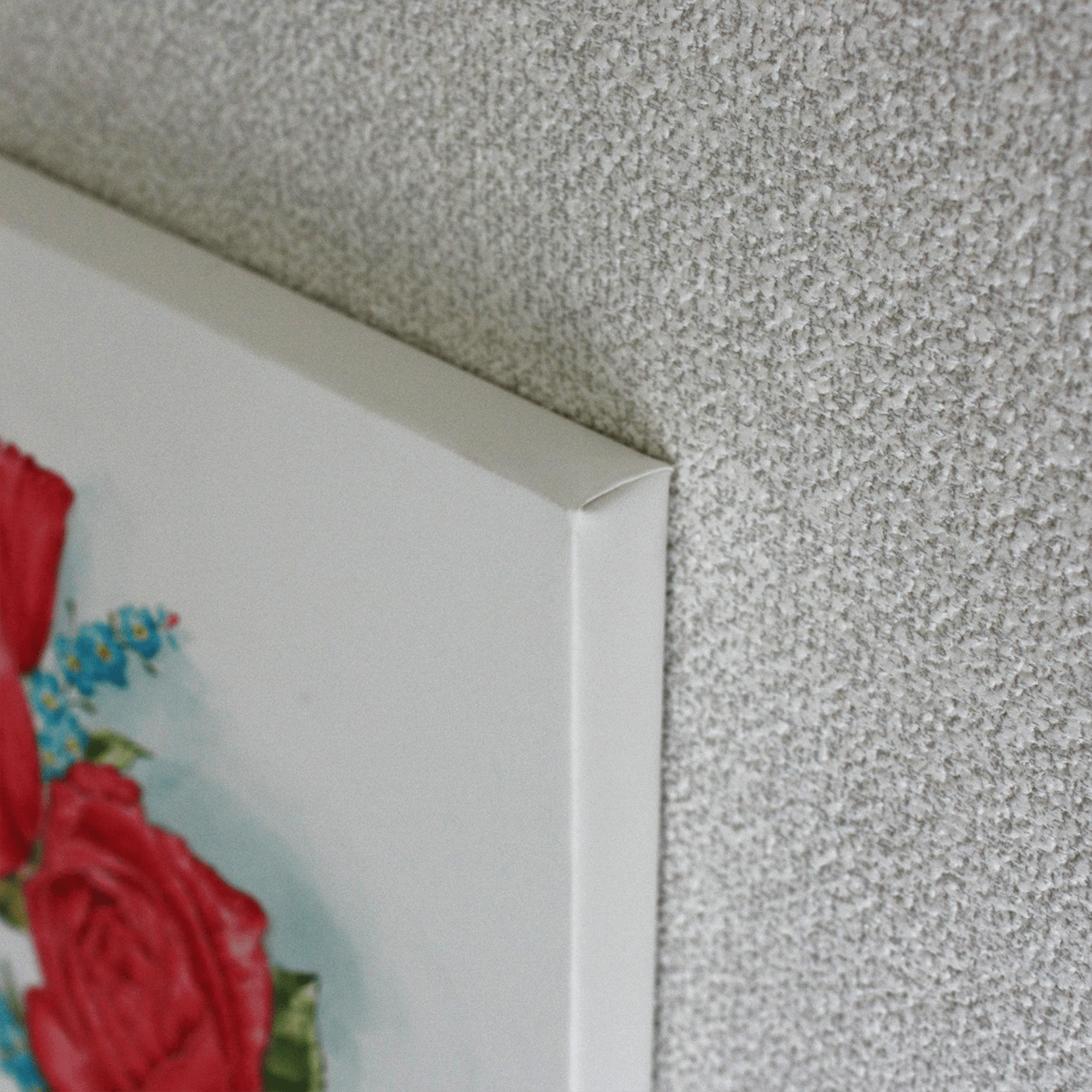 薔薇ブルジョアとワスレナ草のブーケ画（F6サイズ：410mm×318mm）